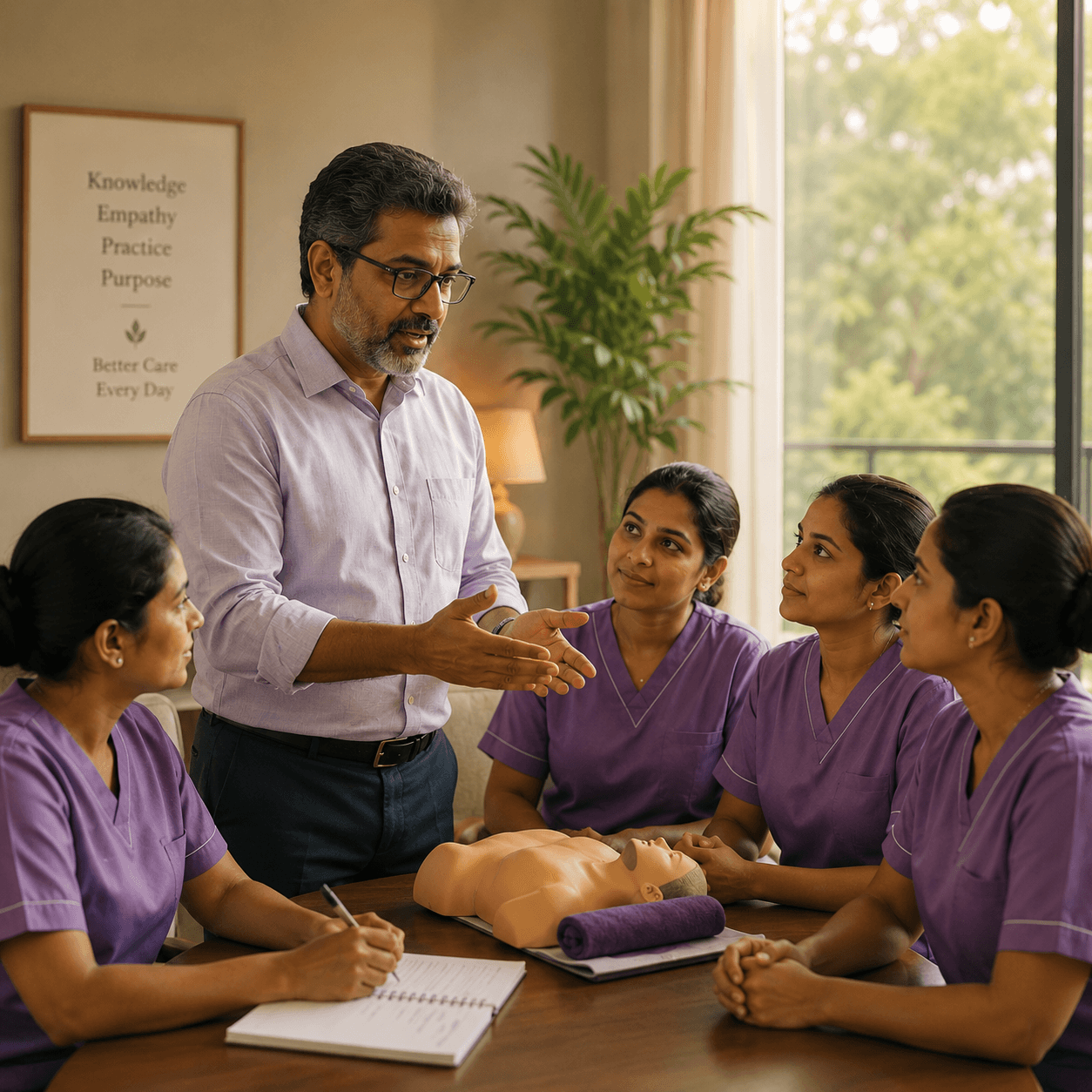 True Care caregiving team undergoing professional elder care and nursing support training